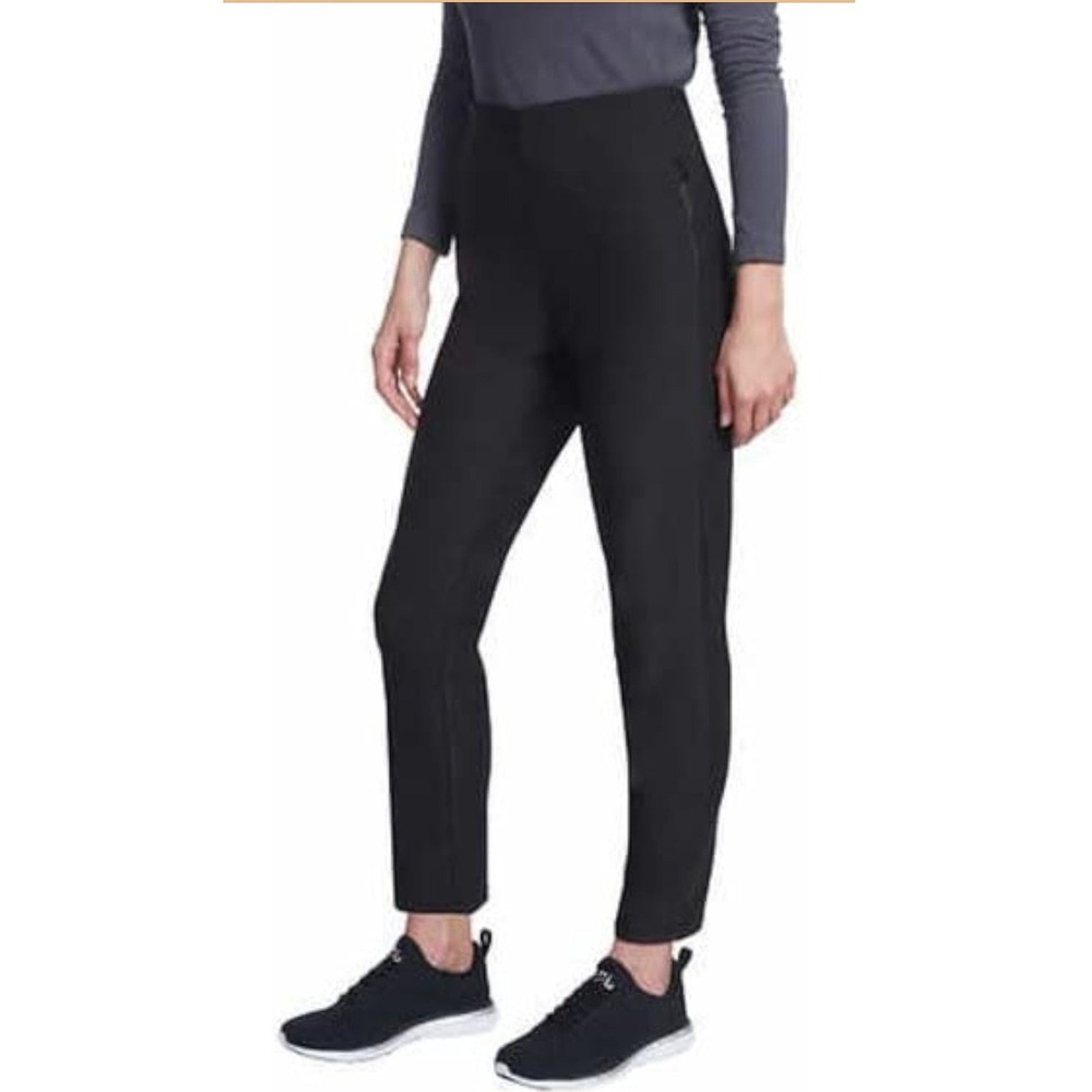 HFX Womens Winter Tech Pant Black Fleece Lined High Rise‎ Zipper Pockets Medium
